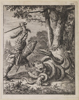 KG 05999
<br/>
Godfried van Bouillon bevrijdt een leeuw
<br/>
<em>Luyken, Jan (1649-1712)</em>